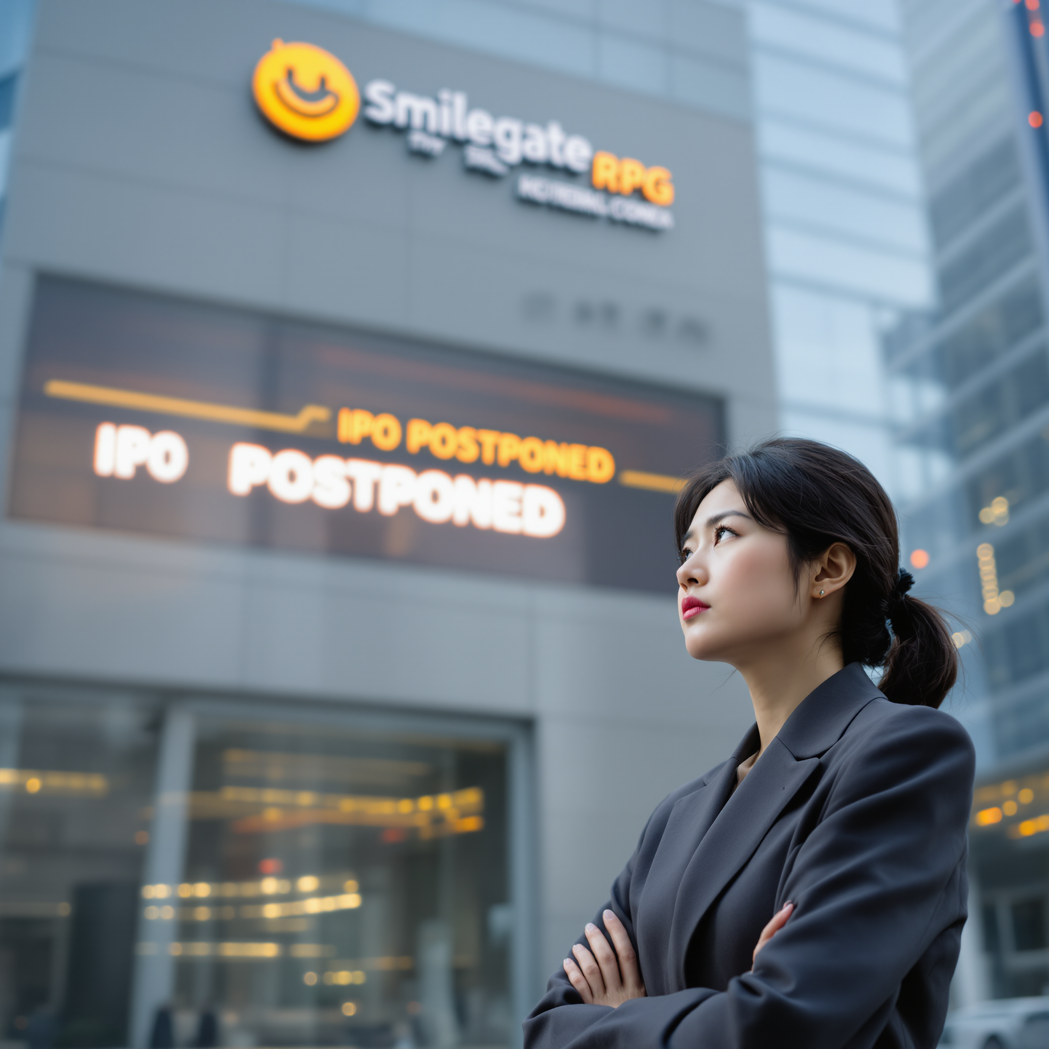 스마일게이트알피지, 상장 보류 결정